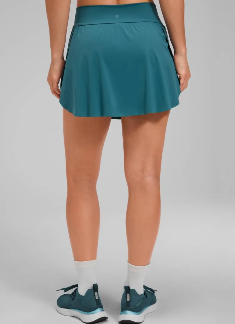 A Line High Rise Pocket Side Slit Skirt 14.5''