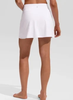 A Line Side Split Built in Brief Swim Skirt