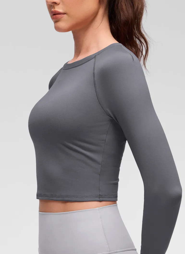 Brushed Feeling Crew Neck Raglan Long Sleeve