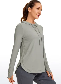 Brushed Feeling Thumbhole Hoodie