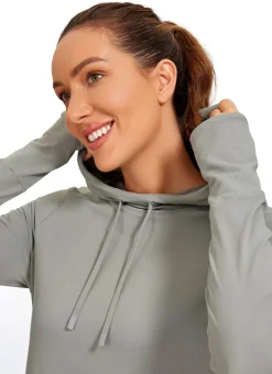 Brushed Feeling Thumbhole Hoodie