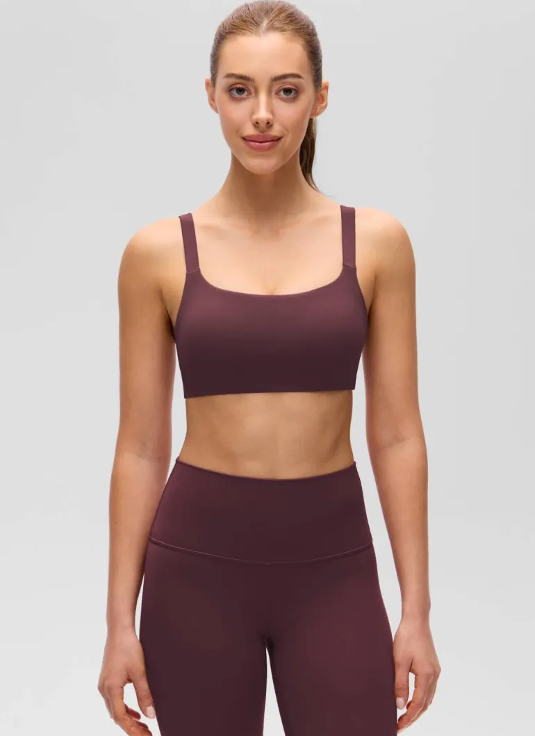 Butterluxe Adjustable Wide Strap Sports Bra