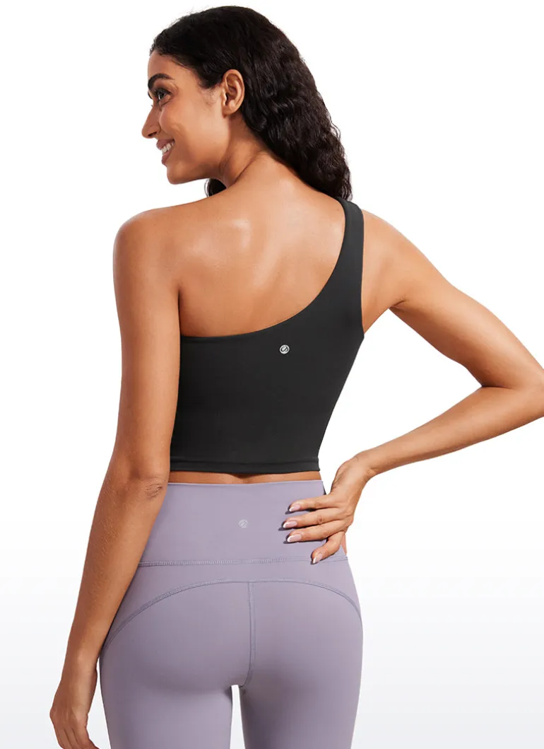 Butterluxe Built in Bra One Shoulder Tank