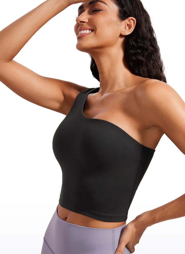 Butterluxe Built in Bra One Shoulder Tank