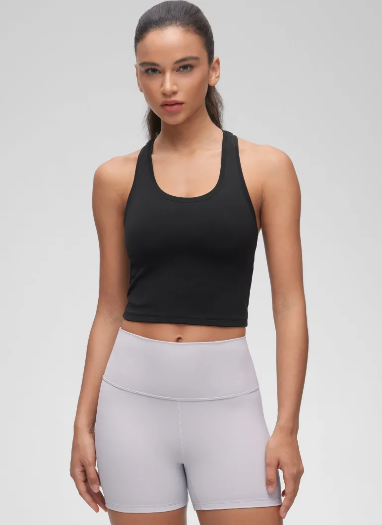 Butterluxe Cropped Racerback Tank
