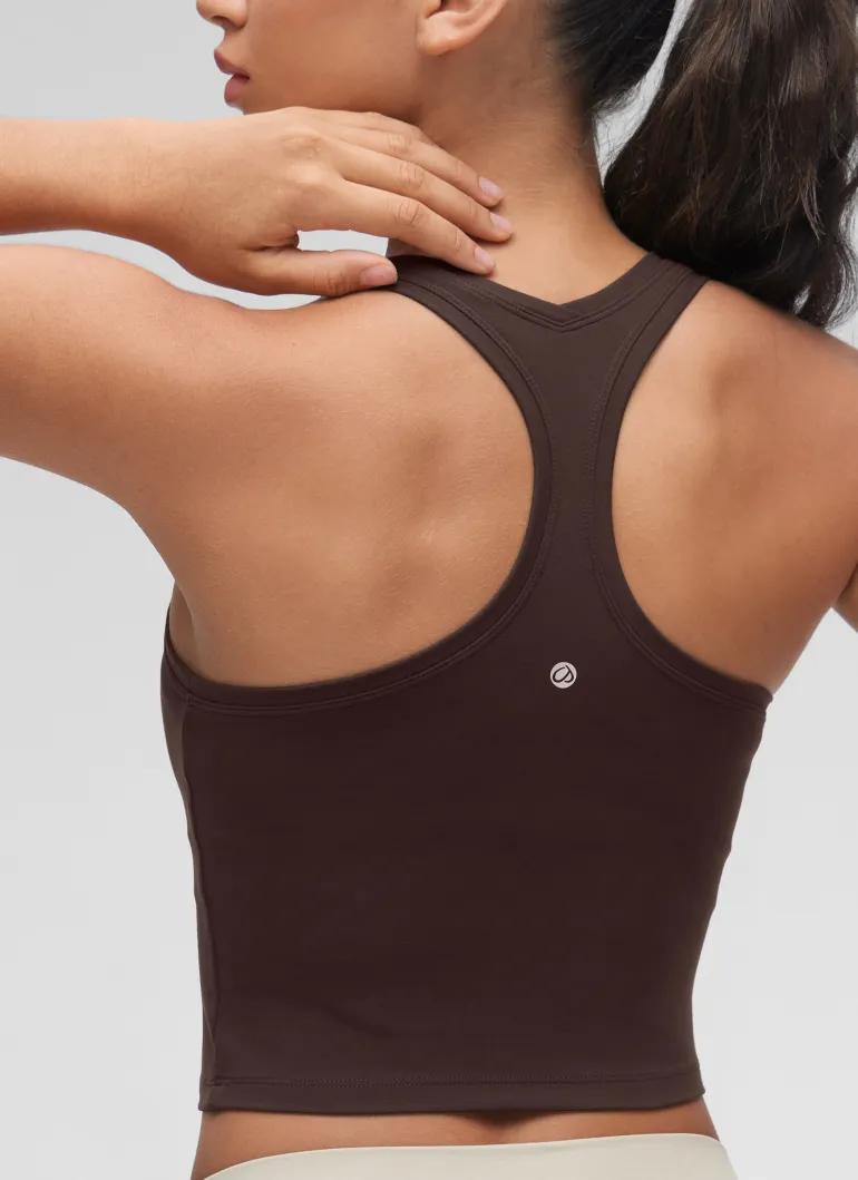 Butterluxe Cropped Racerback Tank