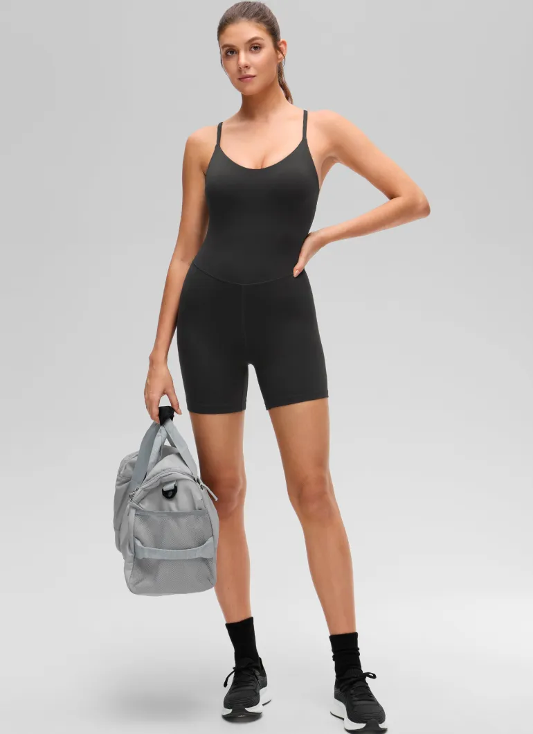 Butterluxe Cross Back Built in Bra Romper 5''