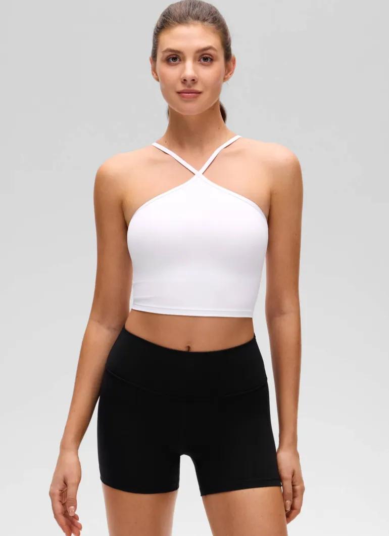Butterluxe Cross Halter Built in Bra Tank