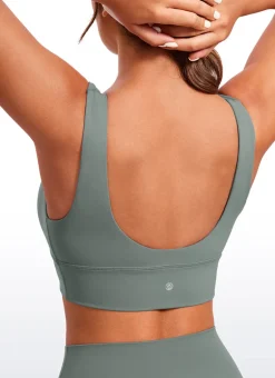 Butterluxe Deep V Neck Longline Sports Bra