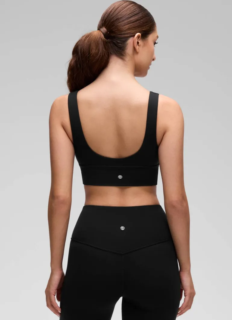 Butterluxe Deep V Neck Longline Sports Bra