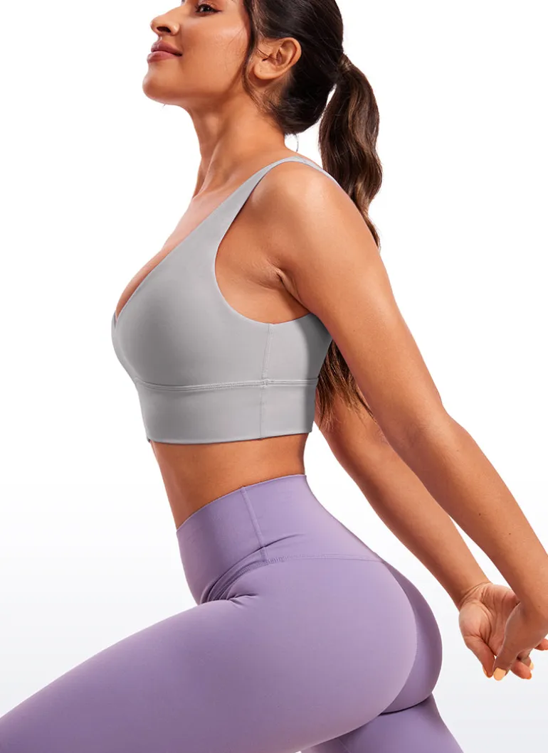 Butterluxe Deep V Neck Longline Sports Bra