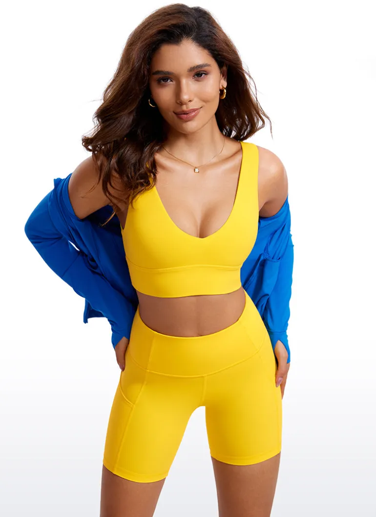 Butterluxe Deep V Neck Longline Sports Bra