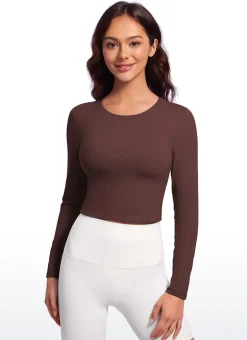 Butterluxe Double Lined Cropped Long Sleeve