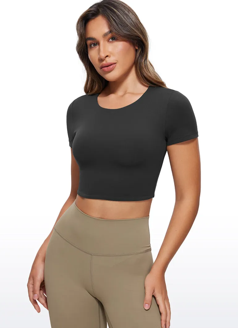 Butterluxe Double Lined Cropped Short Sleeve