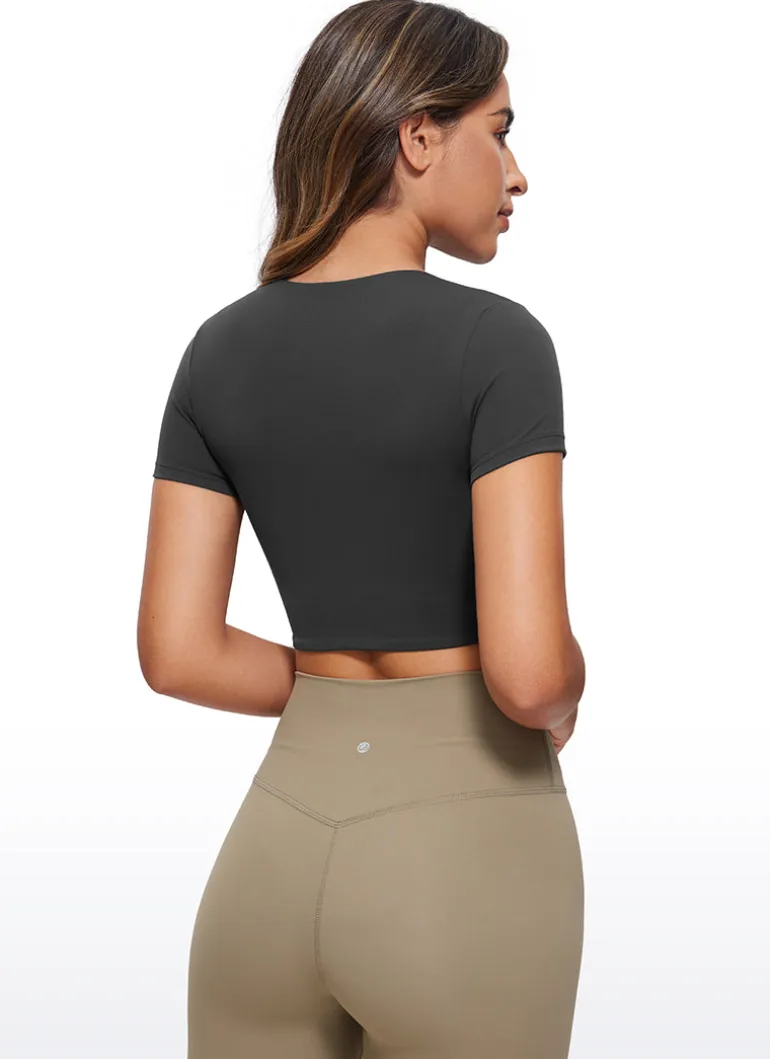 Butterluxe Double Lined Cropped Short Sleeve