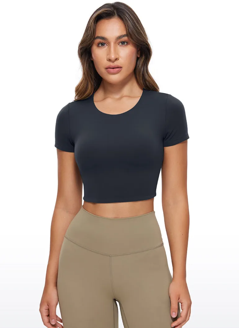 Butterluxe Double Lined Cropped Short Sleeve