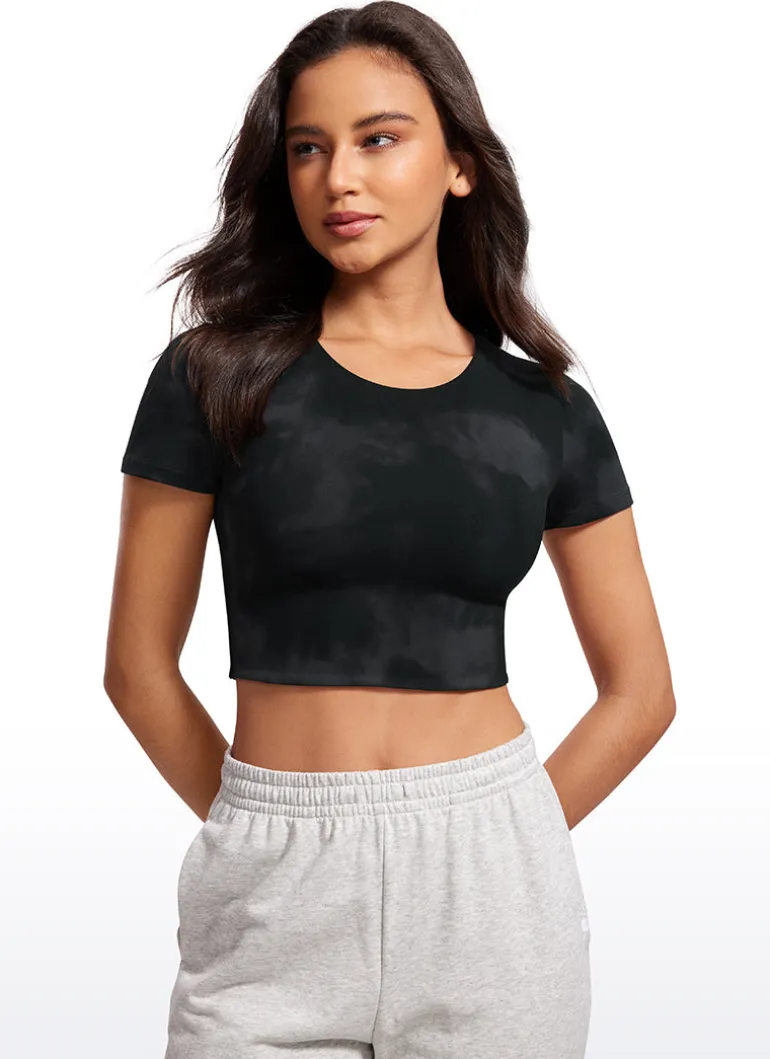 Butterluxe Double Lined Cropped Short Sleeve