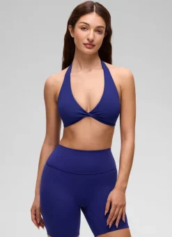Butterluxe Double Lined Twist Halter Sports Bra
