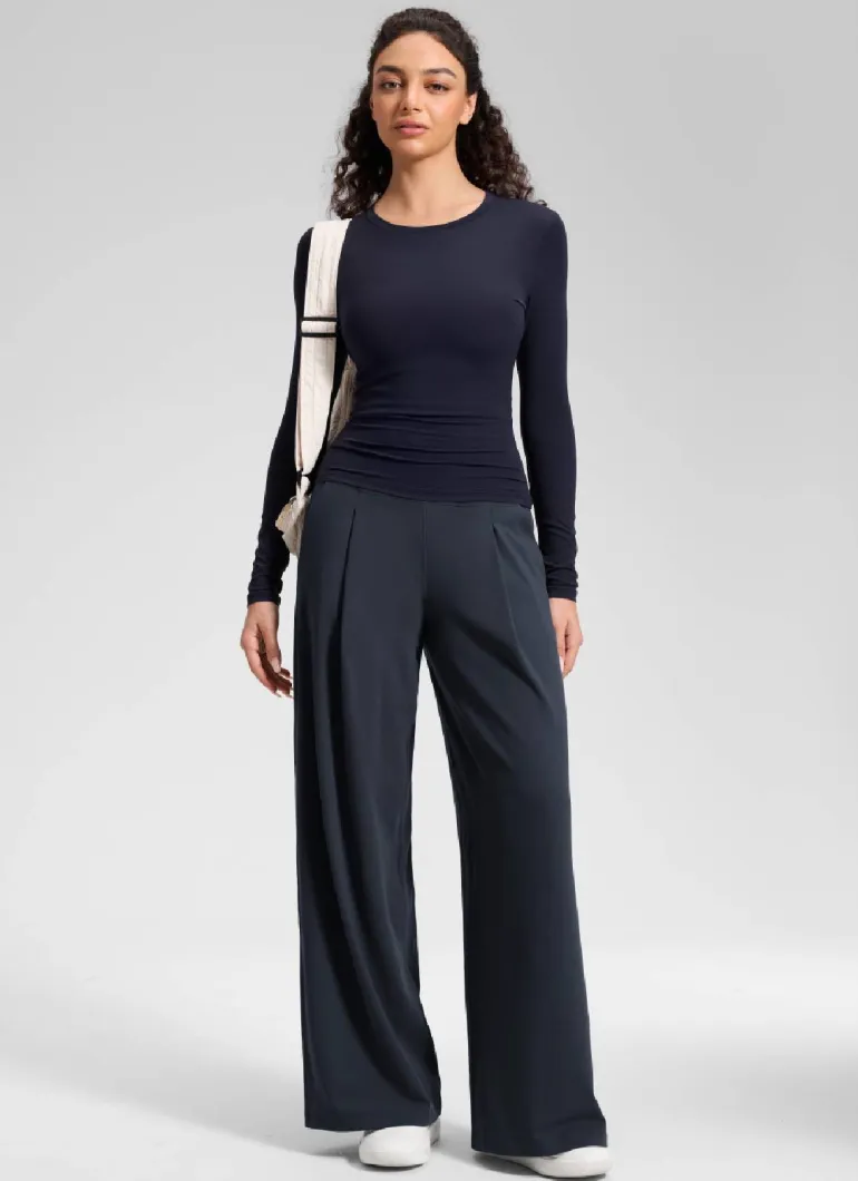 Butterluxe Front Pleated Pocket Palazzo Pant 30"