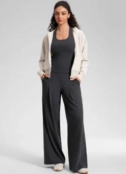 Butterluxe Front Pleated Pocket Palazzo Pant 30
