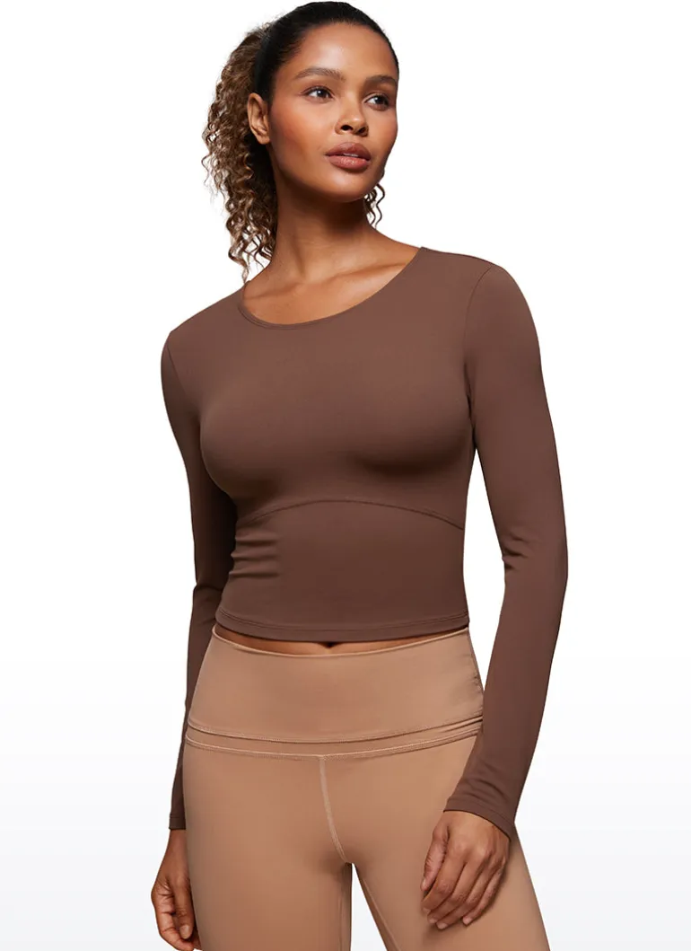 Butterluxe Front Seam Cropped Long Sleeve