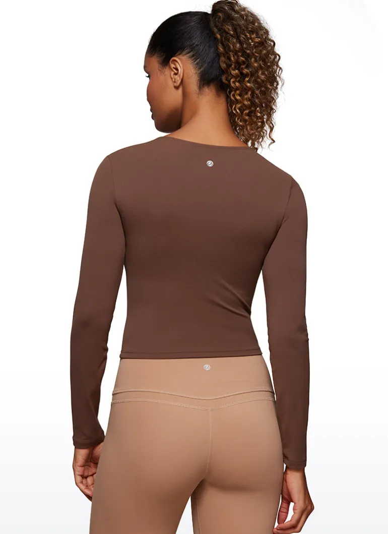Butterluxe Front Seam Cropped Long Sleeve