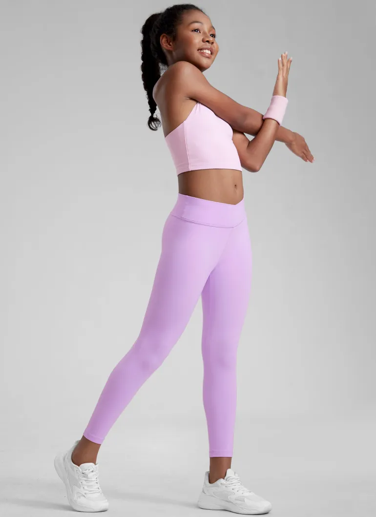 Butterluxe Girls Active Leggings - V Cross Waist