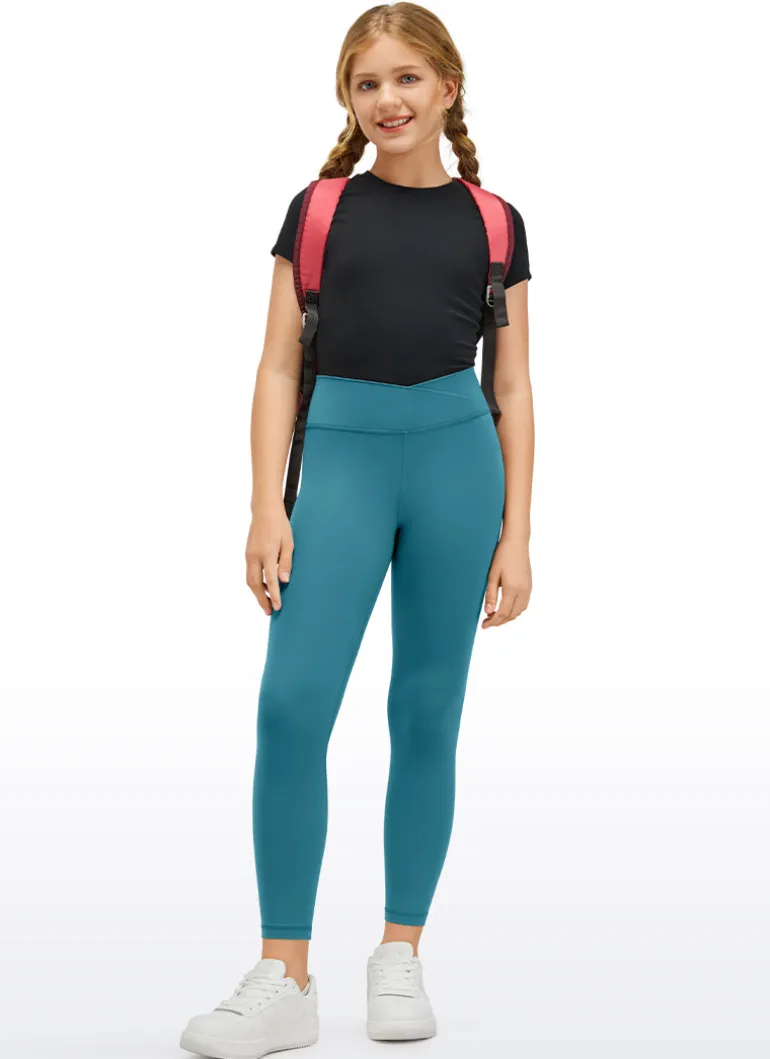 Butterluxe Girls Active Leggings - V Cross Waist