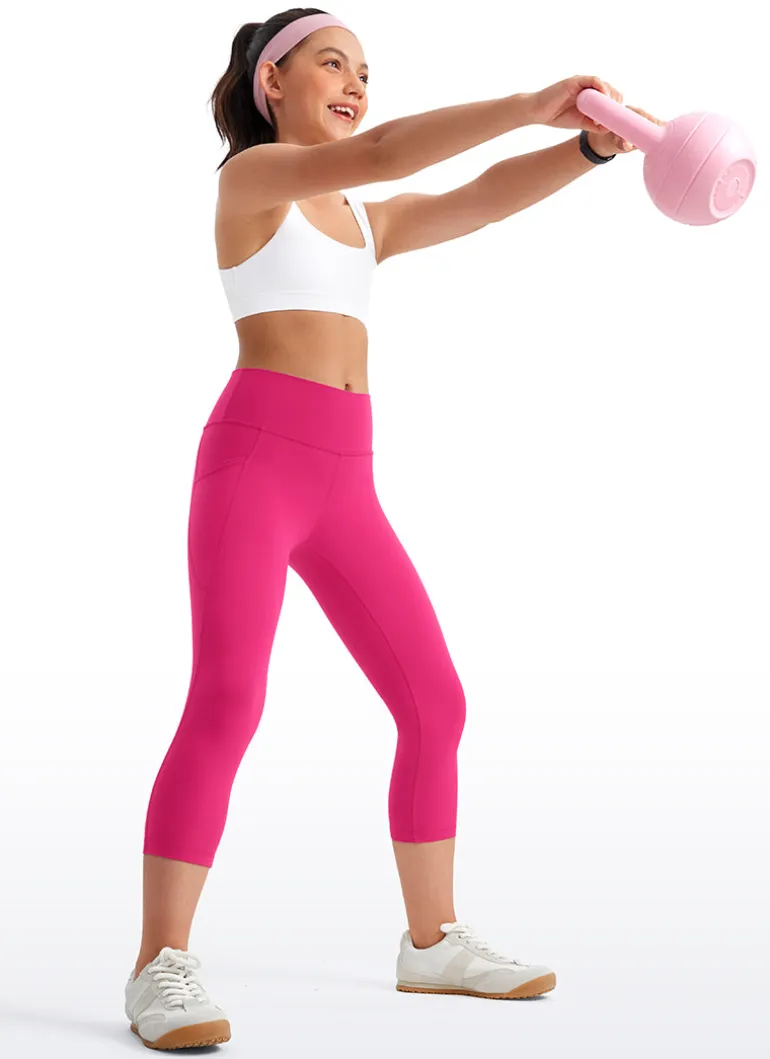 Butterluxe Girls Athletic Pockets Capri Leggings