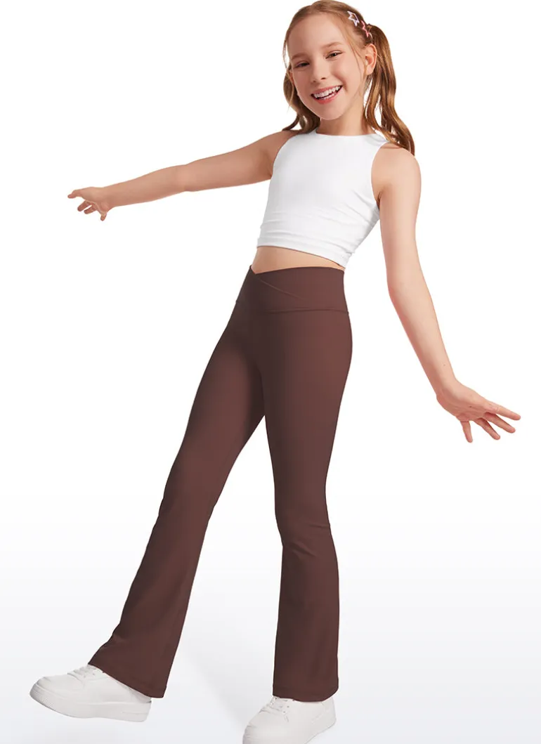 Butterluxe Girls Crossover Flare Leggings