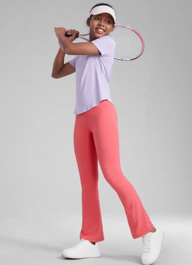 Butterluxe Girls Crossover Flare Leggings