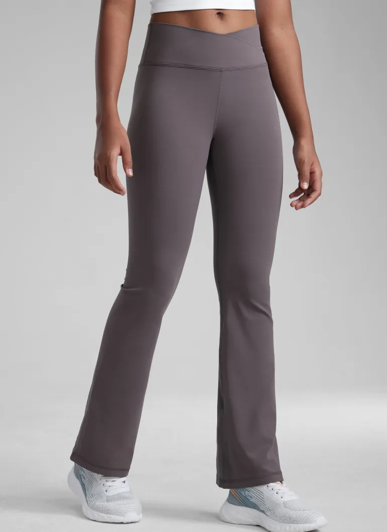 Butterluxe Girls Crossover Flare Leggings