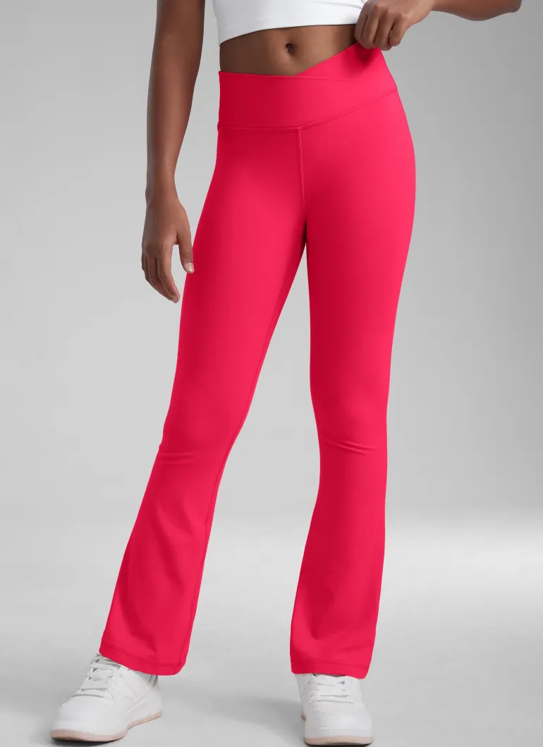 Butterluxe Girls Crossover Flare Leggings