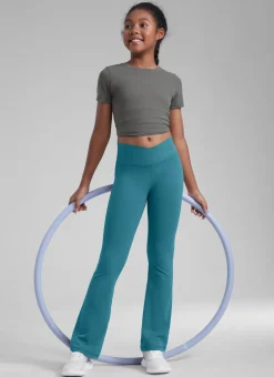 Butterluxe Girls Crossover Flare Leggings
