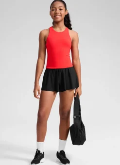 Butterluxe Girls Double Lined Racerback Tank Tops Waist Length