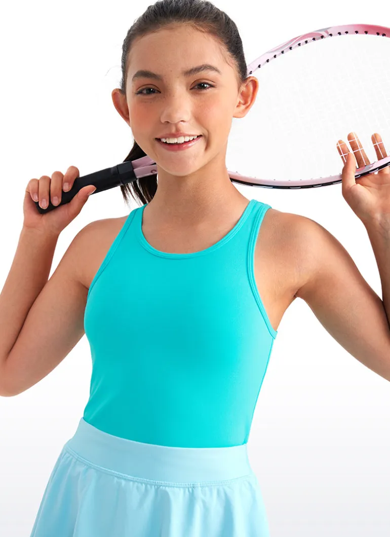 Butterluxe Girls Double Lined Scoop Neck Tank Tops