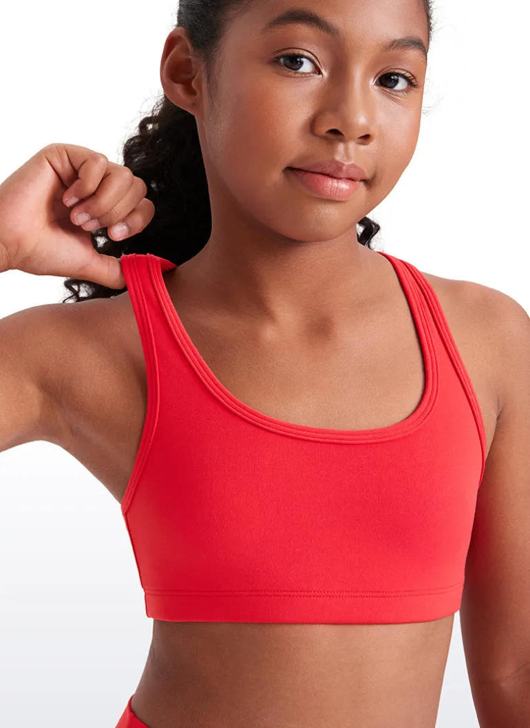 Butterluxe Girls Scoop Neck Racerback Sports Bra