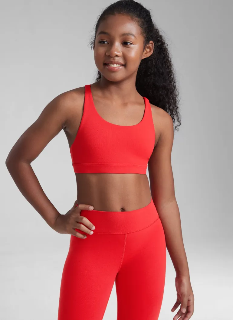 Butterluxe Girls Sport Bra Strappy Back