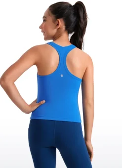 Butterluxe Girls Waist-Length Crewneck Tank Racerback