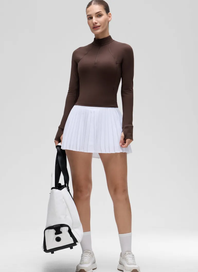 Butterluxe Half Zip Cropped Long Sleeve