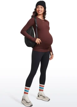 Butterluxe Maternity Crewneck Long Sleeve