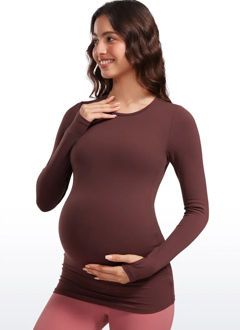 Butterluxe Maternity Crewneck Long Sleeve