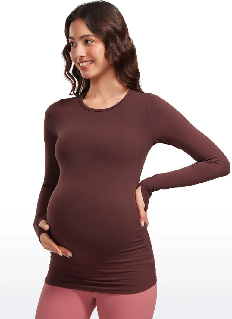 Butterluxe Maternity Crewneck Long Sleeve