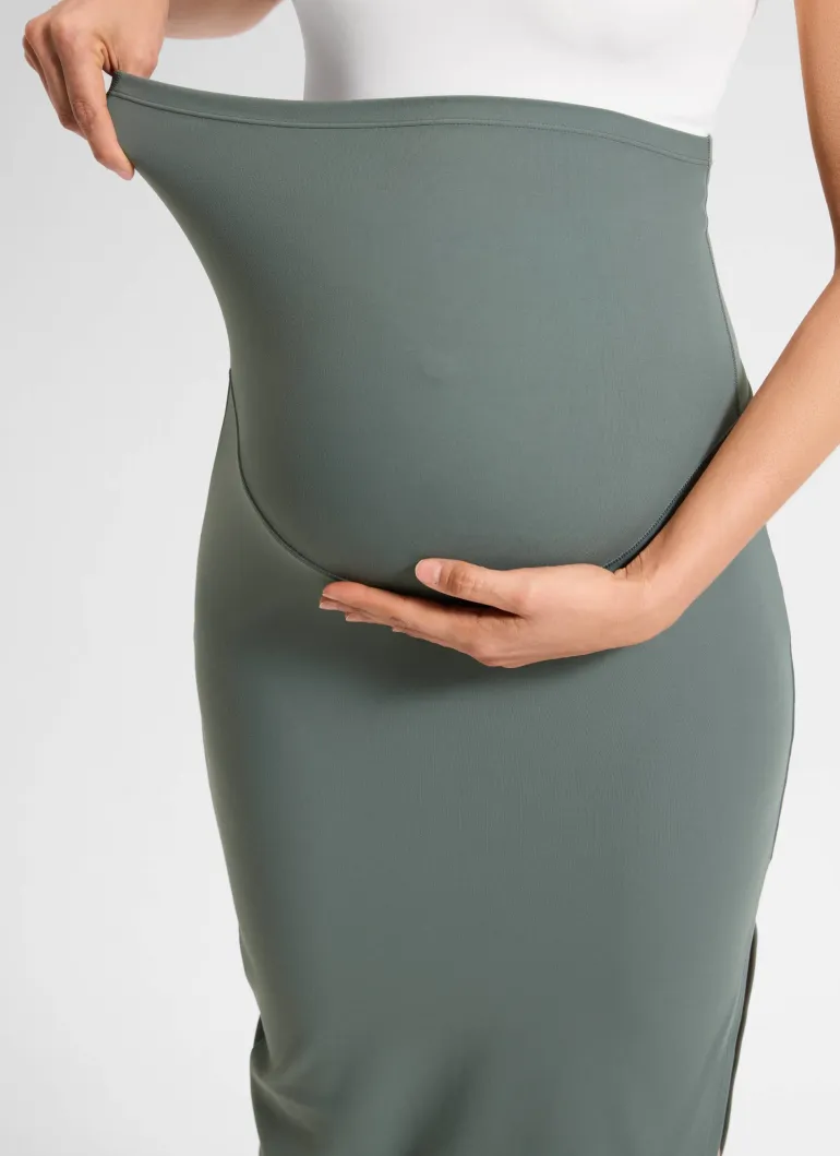 Butterluxe Maternity Midi Slit Skirt
