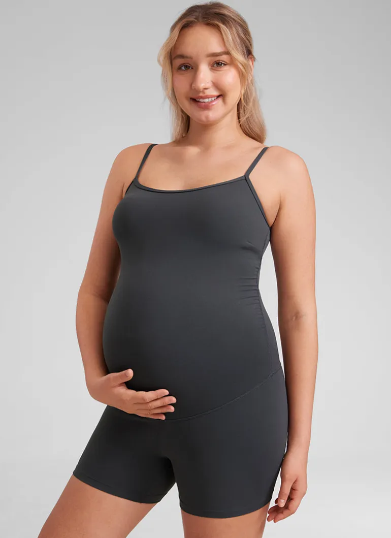 Butterluxe Maternity Shorts Romper 4''