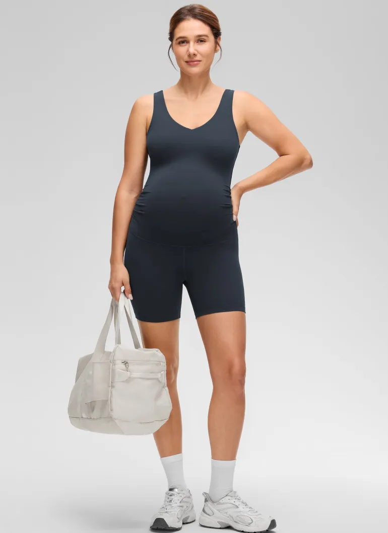 Butterluxe Maternity V Neck Rompers 5''