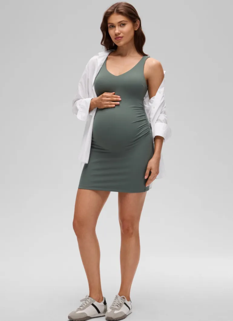 Butterluxe Maternity V Neck Tennis Dress