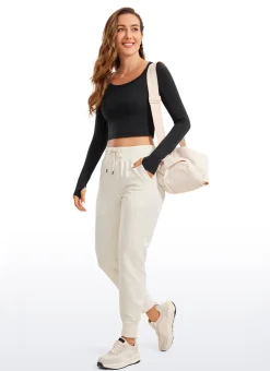 Butterluxe Scoop Neck Cropped Long Sleeve