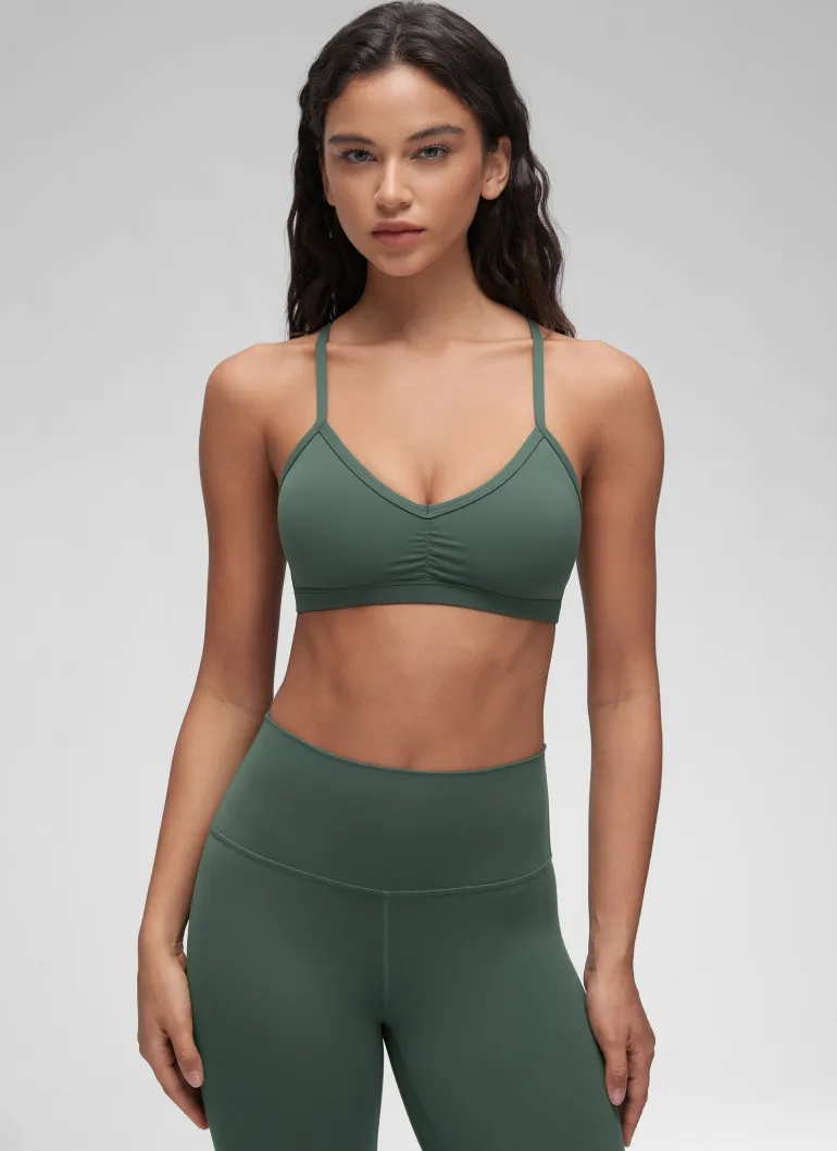 Butterluxe Sports Ruched V Neck Bra