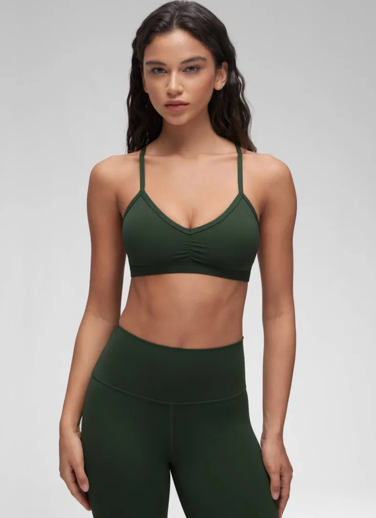 Butterluxe Sports Ruched V Neck Bra